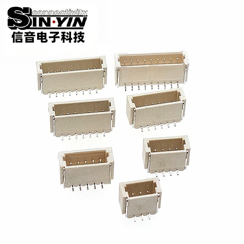 1.0mm间距 WAFER针座连接器 立贴垂直型（线对板SMT 180度 / 2P-20P防呆插座 / 可替代JST SH1.0）