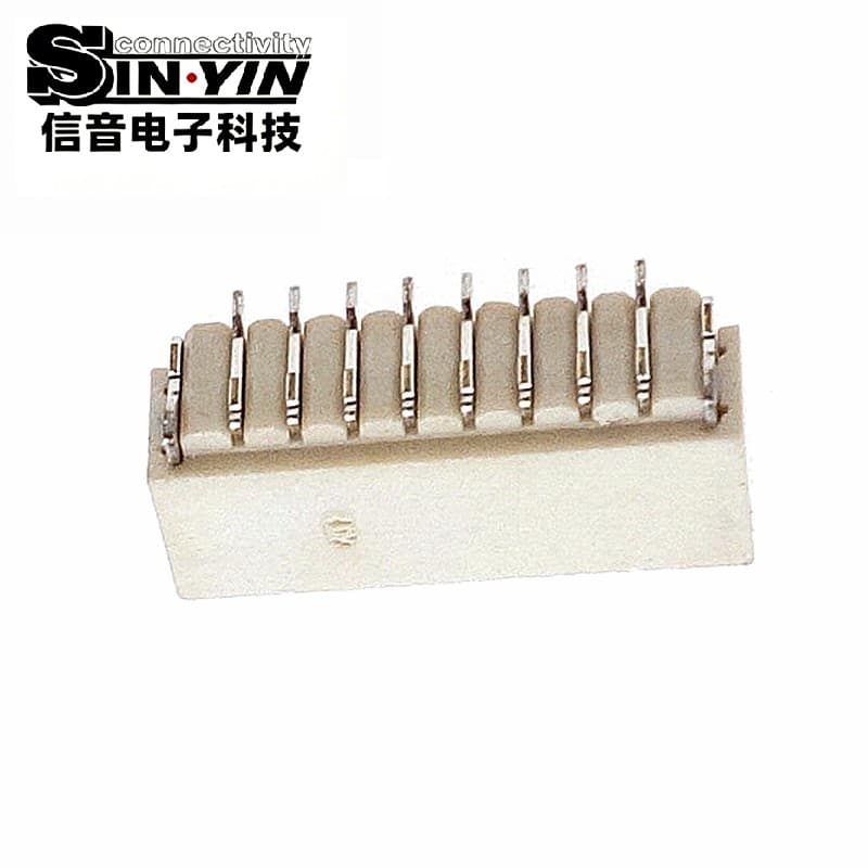 1.0mm间距 WAFER针座连接器 立贴垂直型（线对板SMT 180度 / 2P-20P防呆插座 / 可替代JST SH1.0）-5