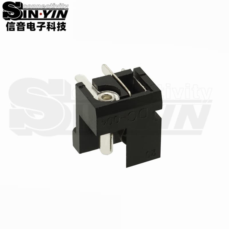 DC-004 立式垂直PCB插板DC电源插座（5.5×2.1 / 5.5×2.5mm）