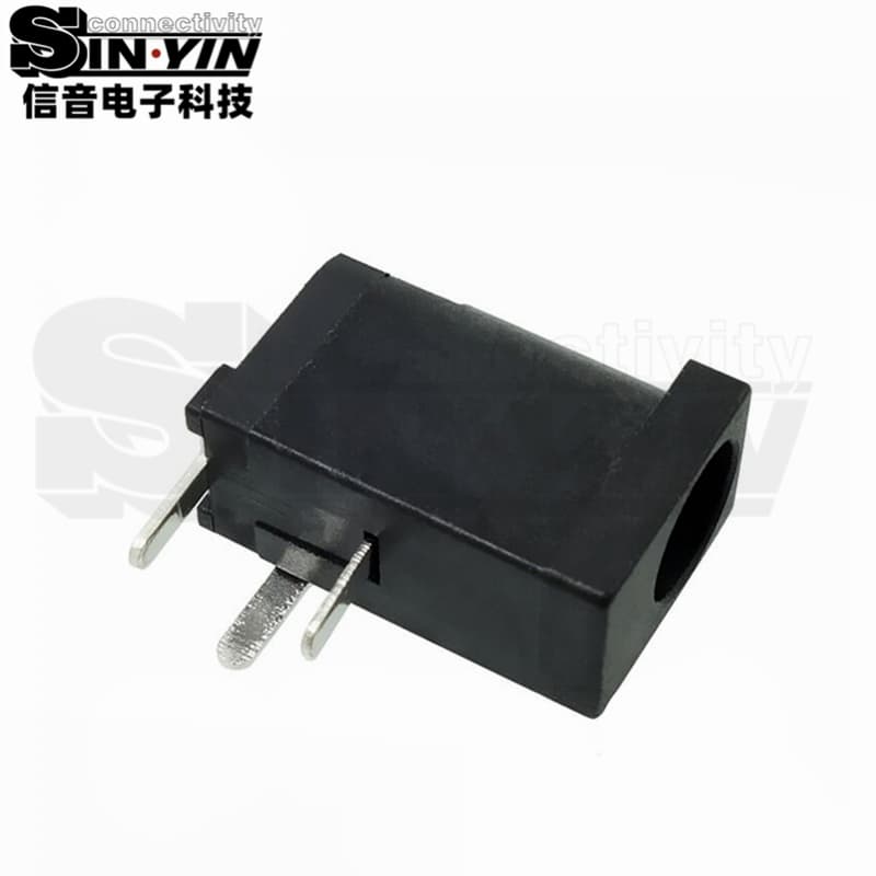 DC-002 卧式PCB插板小孔径DC电源插座（3.5×1.1 / 3.5×1.35mm）
