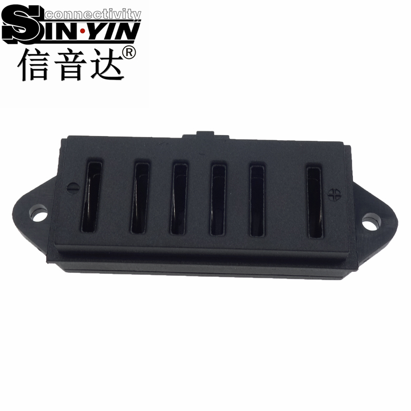 信音达 SYCBCWL088F 6Pin大电流锂电池母座｜IP67防水·超薄扁平·64×22.6×15mm紧凑型动力接口