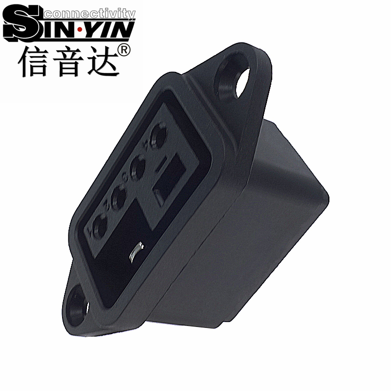 信音达 SYCBCWL166F 新国标40A防水复合插座｜IP67电源信号母座 无筋自由导向·55×21×24mm超紧凑方案-2
