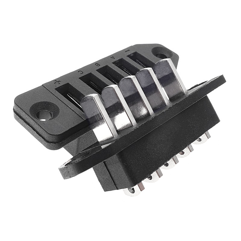 信音达 SYCBCHM01P5R1 5Pin锂电池公头｜5×20A均流·100A总载流·N+1冗余·铜镀镍·PA66-2