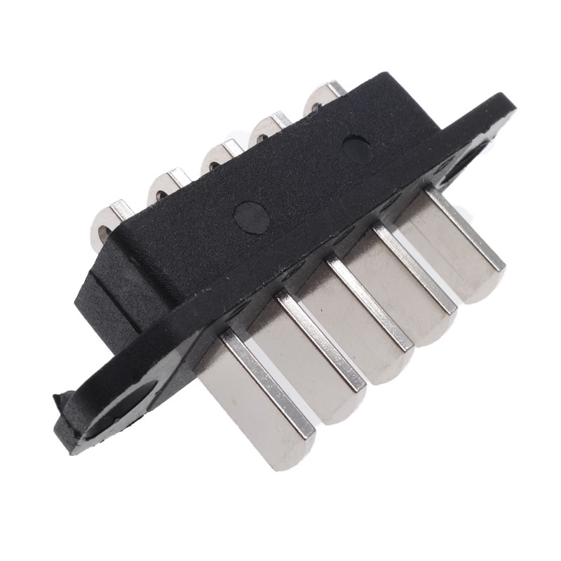 信音达 SYCBCHM01P5R1 5Pin锂电池公头｜5×20A均流·100A总载流·N+1冗余·铜镀镍·PA66