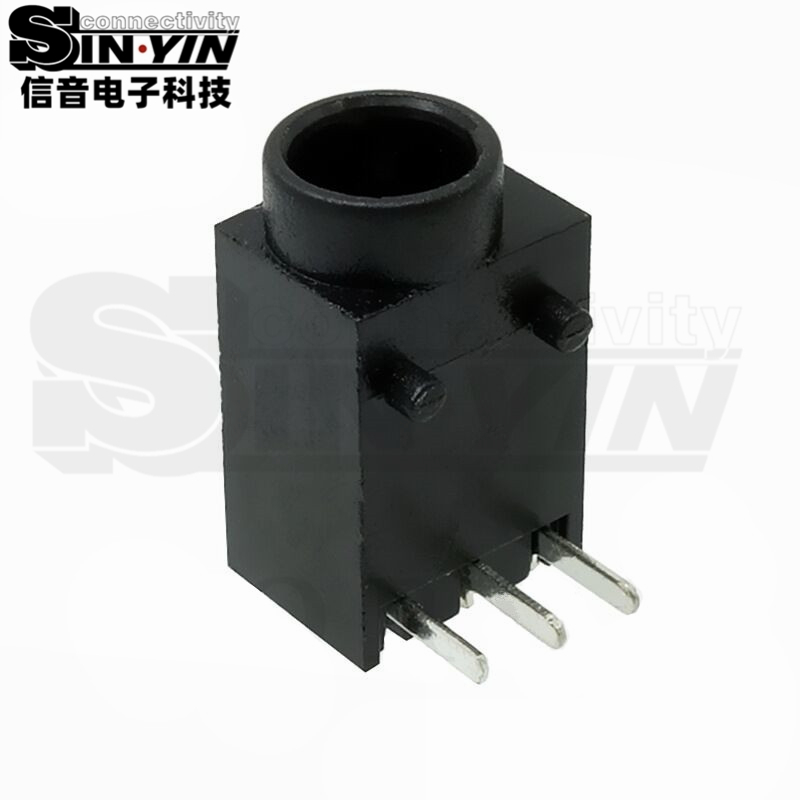 DC-003A 带定位柱卧式PCB插板DC电源插座（3.5×1.1 / 3.5×1.35mm）-2