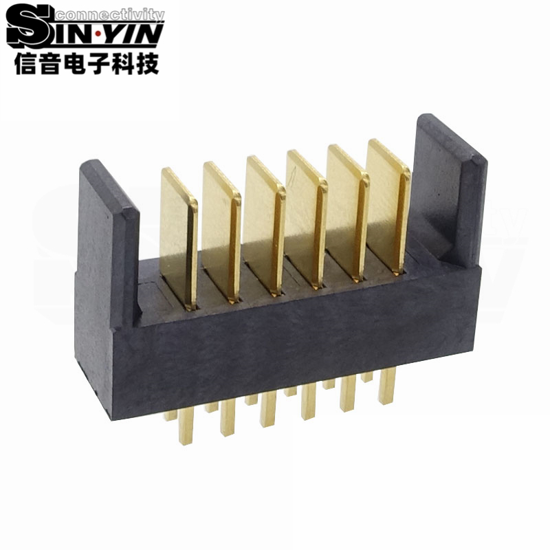 信音达SYCAM08P6M5 6Pin双排插件锂电公座｜LCP耐高温材质·额定7A/瞬时10A·17.7×5.5×10.1mm紧凑封装·耐260℃回流焊·储能BMS高功率接口（多串动力+采样+通讯）-4