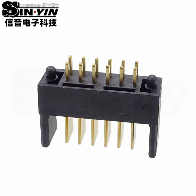 信音达SYCAM08P6M5 6Pin双排插件锂电公座｜LCP耐高温材质·额定7A/瞬时10A·17.7×5.5×10.1mm紧凑封装·耐260℃回流焊·储能BMS高功率接口（多串动力+采样+通讯）-3