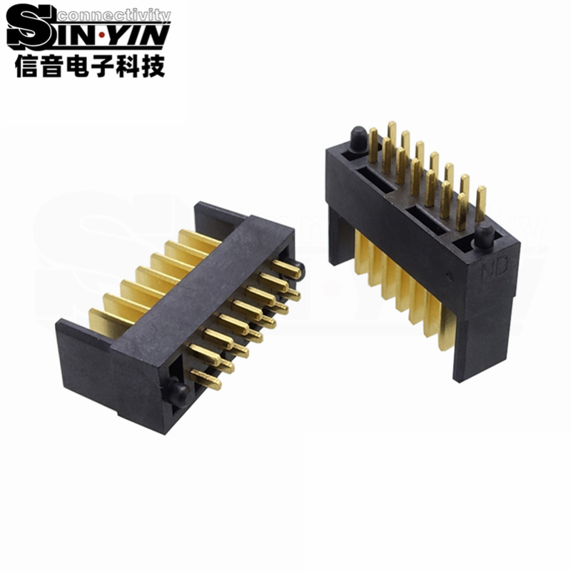 信音达SYCAM08P7M5 7Pin双排插件锂电公座｜LCP耐高温材质·额定7A/瞬时10A·19.7×5.5×10.1mm紧凑封装·耐260℃回流焊·储能BMS高功率接口（多串动力+采样+通讯）-3