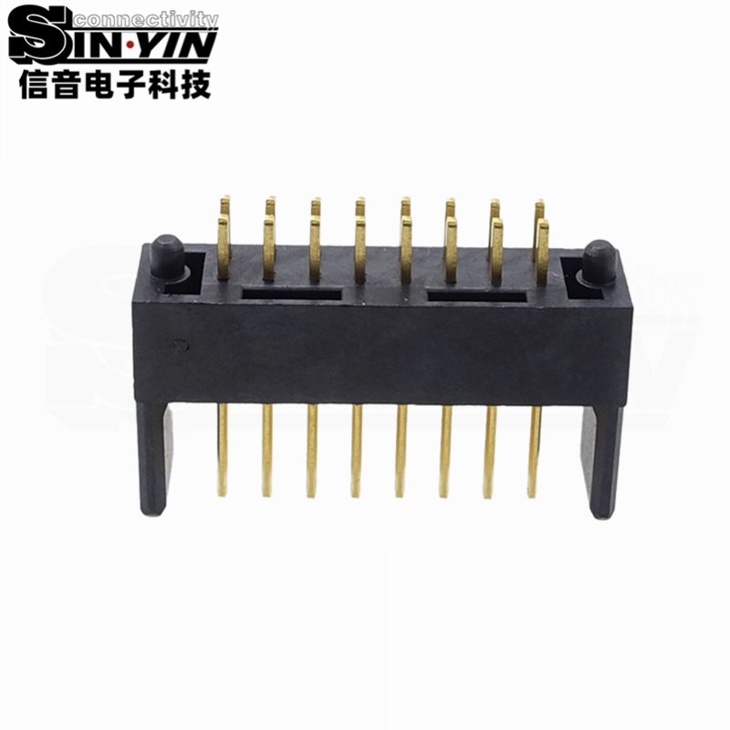 信音达SYCAM08P8M5 8Pin双排插件锂电公座｜LCP耐高温材质·额定7A/瞬时10A·21.7×5.5×10.1mm紧凑封装·耐260℃回流焊·储能BMS高功率接口（多串动力+采样+通讯）