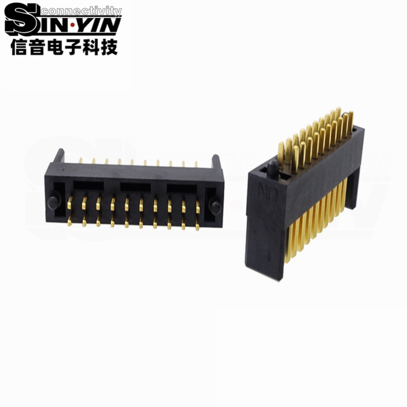 信音达SYCAM08P10M5 10Pin双排插件锂电公座｜LCP耐高温材质·额定7A/瞬时10A·25.7×5.5×10.1mm紧凑封装·耐260℃回流焊·储能BMS高功率接口（多串动力+采样+通讯）-5