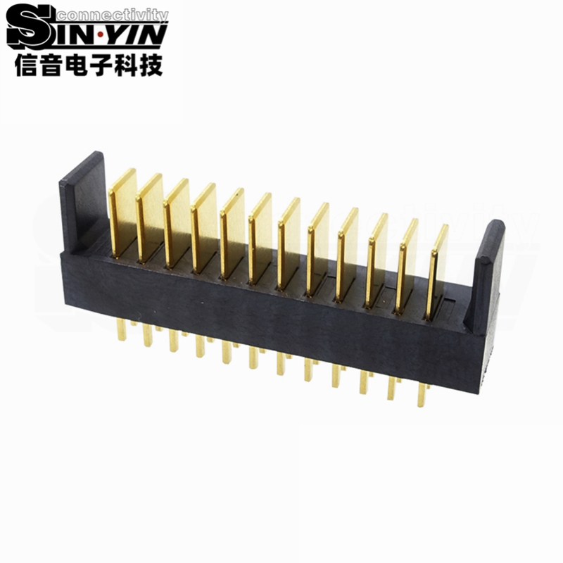 信音达SYCAM08P12M5 12Pin双排插件锂电公座｜LCP耐高温材质·额定7A/瞬时10A·29.7×5.5×10.1mm紧凑封装·耐260℃回流焊·储能BMS高功率接口（多串动力+全采样+通讯）-2