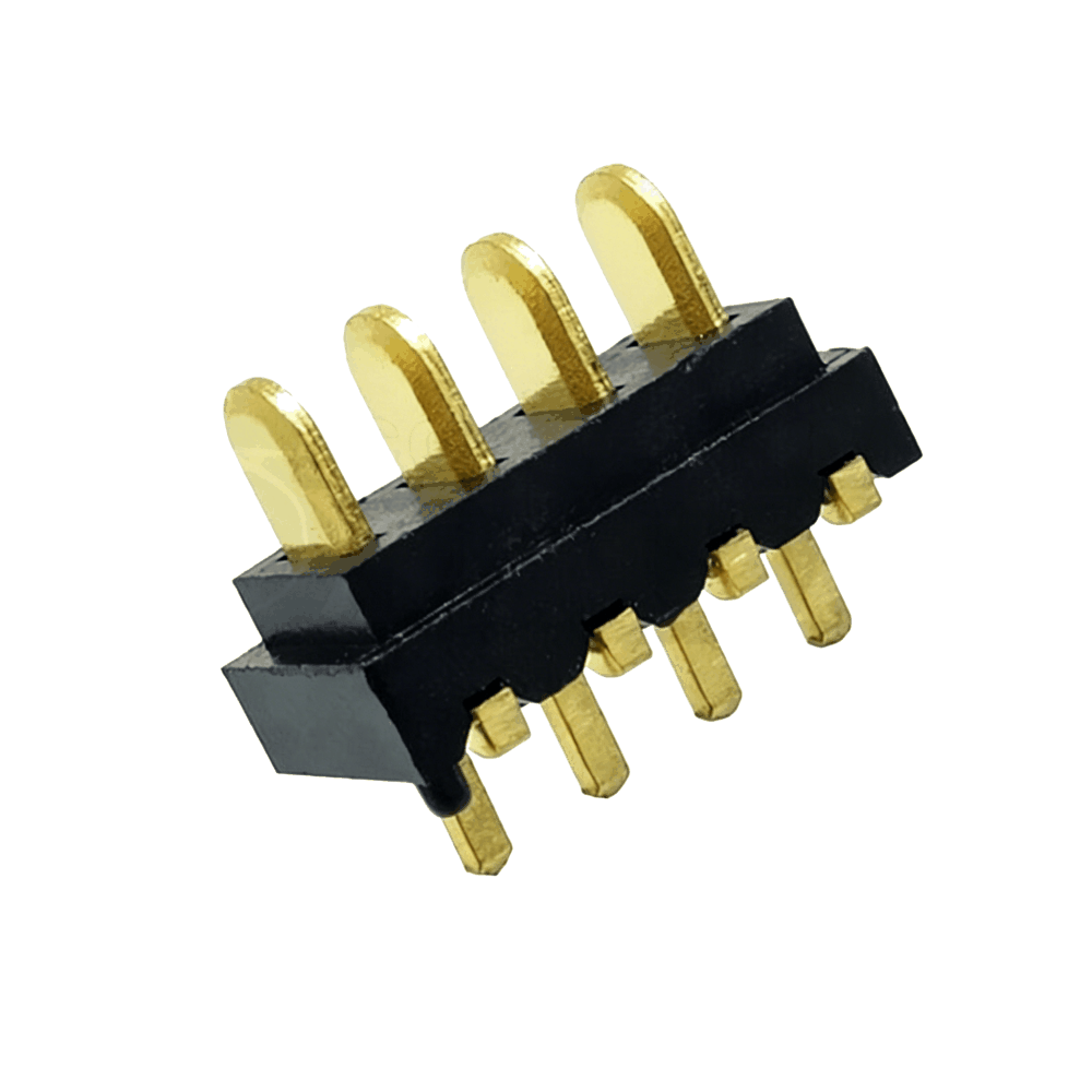 信音达SYCAM20P4R1H250 4Pin插件锂电公座｜LCP材质·额定3A/瞬时5A·8.5×4.4×7.3mm极致微型DIP封装·耐260℃波峰焊·单串BMS基础接口（动力+地线+双预留）-2