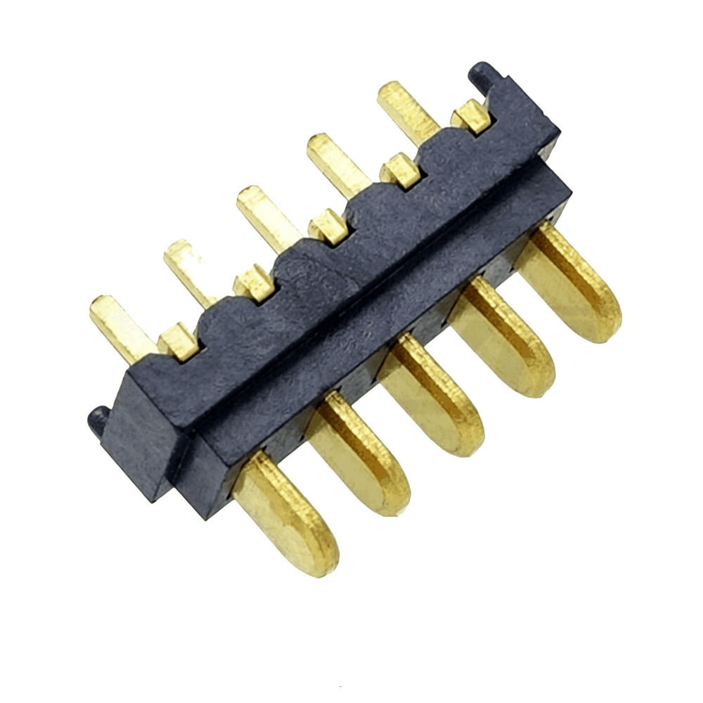 信音达SYCAM20P5R1H250 5Pin插件锂电公座｜LCP材质·额定3A/瞬时5A·10.5×4.4×7.3mm极致微型DIP封装·耐260℃波峰焊·单串BMS基础接口（动力+地线+通讯+双预留）-2