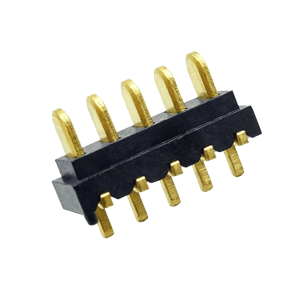 信音达SYCAM20P5R1H250 5Pin插件锂电公座｜LCP材质·额定3A/瞬时5A·10.5×4.4×7.3mm极致微型DIP封装·耐260℃波峰焊·单串BMS基础接口（动力+地线+通讯+双预留）