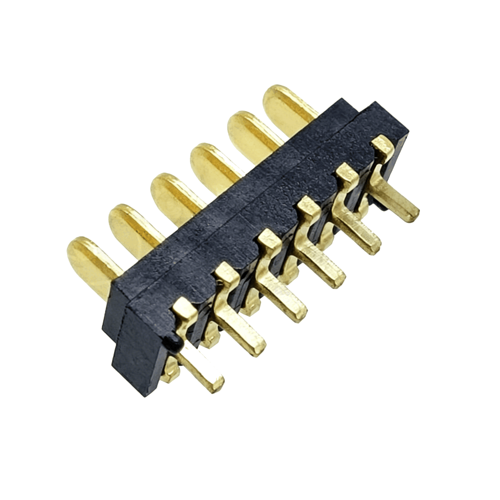 信音达SYCAM20P6R1H250 6Pin插件锂电公座｜LCP材质·额定3A/瞬时5A·12.5×4.4×7.3mm超紧凑DIP封装·耐260℃波峰焊·单串BMS极简接口（动力+地线+双通讯+三预留）-2