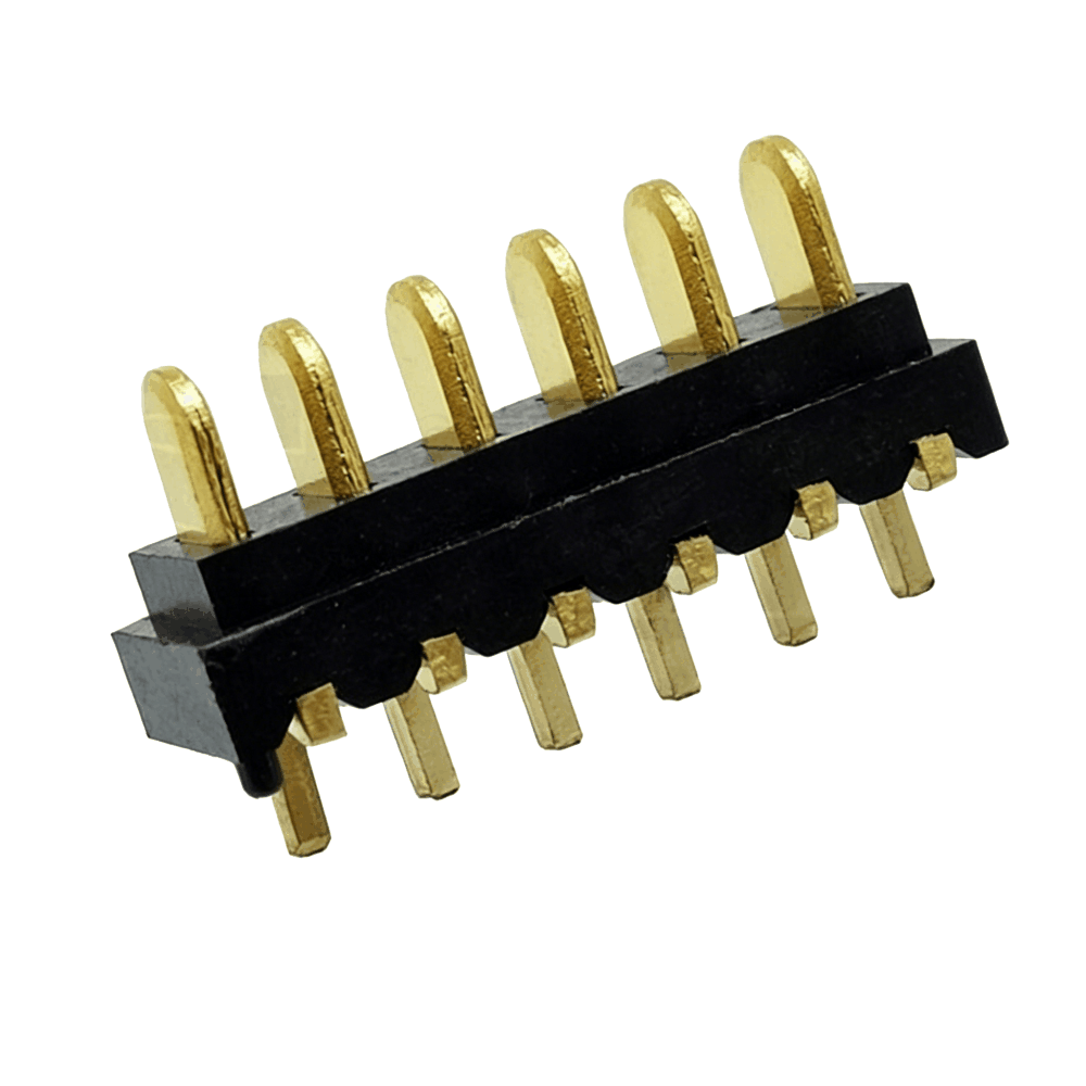 信音达SYCAM20P6R1H250 6Pin插件锂电公座｜LCP材质·额定3A/瞬时5A·12.5×4.4×7.3mm超紧凑DIP封装·耐260℃波峰焊·单串BMS极简接口（动力+地线+双通讯+三预留）