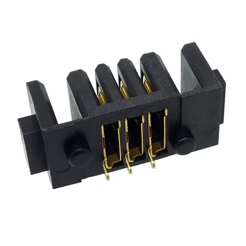 信音达SYCAF01P3H1A 3Pin锂电母座｜2.0mm间距5A载流·15.85mm超微型机身·防呆锁扣·PA9T耐260℃·单串/双串BMS垂直互联极简方案