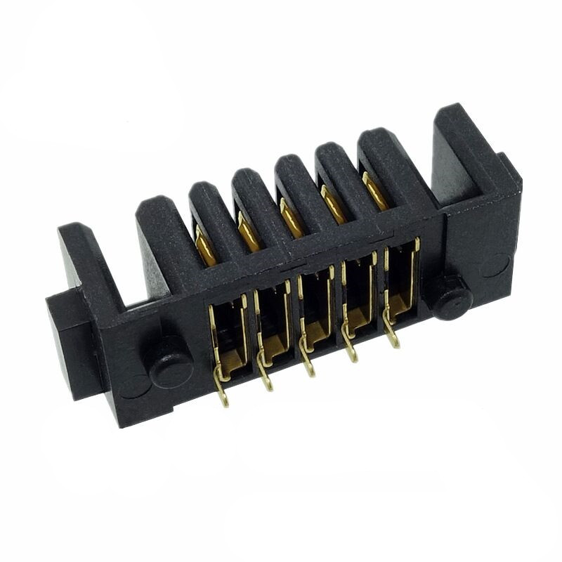 信音达SYCAF01P5H1A智能门锁专用锂电母座｜5Pin 2.0mm间距·5A载流·19.85mm迷你机身·防呆锁扣·PA9T耐260℃·长续航垂直互联标杆