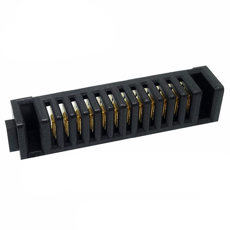 信音达SYCAF01P12H1A 12Pin锂电母座｜2.0mm间距5A载流·35.85mm紧凑机身·防呆锁扣·PA9T耐260℃·储能BMS高密度垂直互联优选
