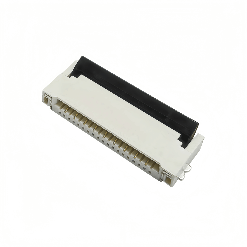 FPC连接器 1.0mm间距 H=2.0mm 后锁翻盖式（卧式SMT贴片 / 多Pin位可选柔性排线插座）
