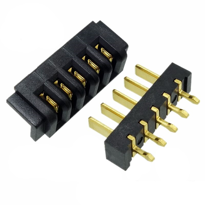 信音达SYCBM01P5R1A 5Pin锂电公座｜2.5mm直插180°·5A单针载流·PA9T耐260℃·镀金低阻·小串BMS垂直互联优选-2