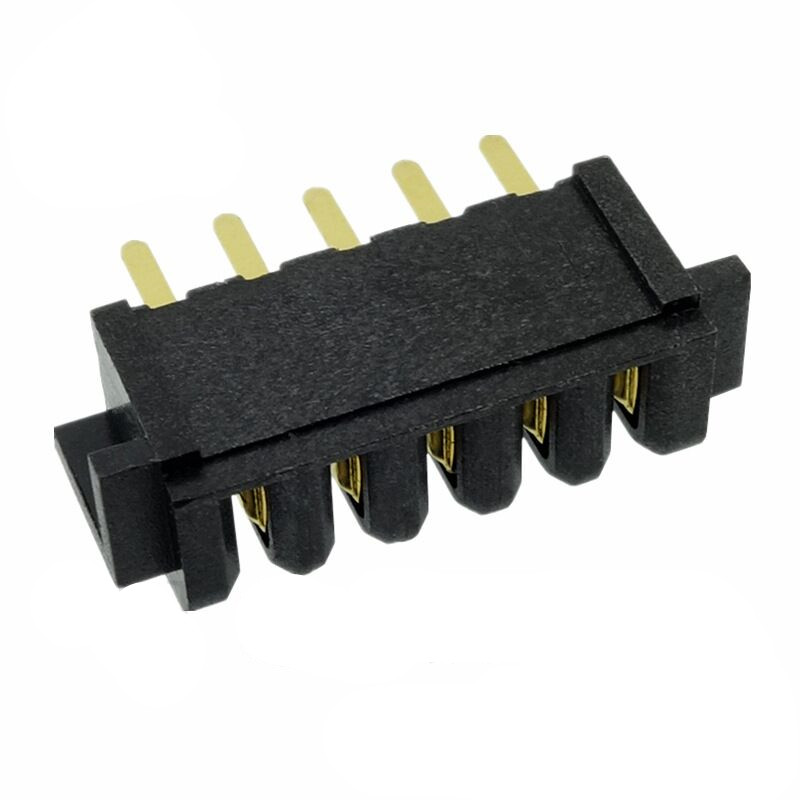 信音达 SYCBF01P5CS2 5Pin 锂电母座｜17mm 精简闭环·中柱应力解耦·180°直插·PA9T 耐 260℃·镀金≤8mΩ-2