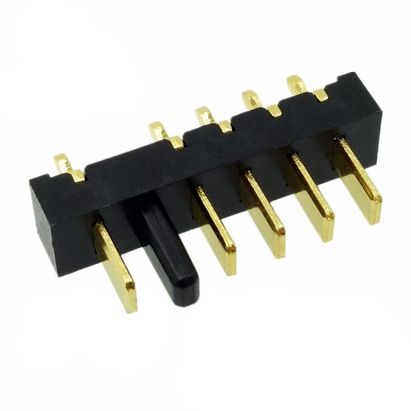 信音达 SYCBM02P5R1A 5Pin锂电公座｜17mm全功能BMS·180°直插·PA9T耐260℃·镀金≤8mΩ·中型设备首选