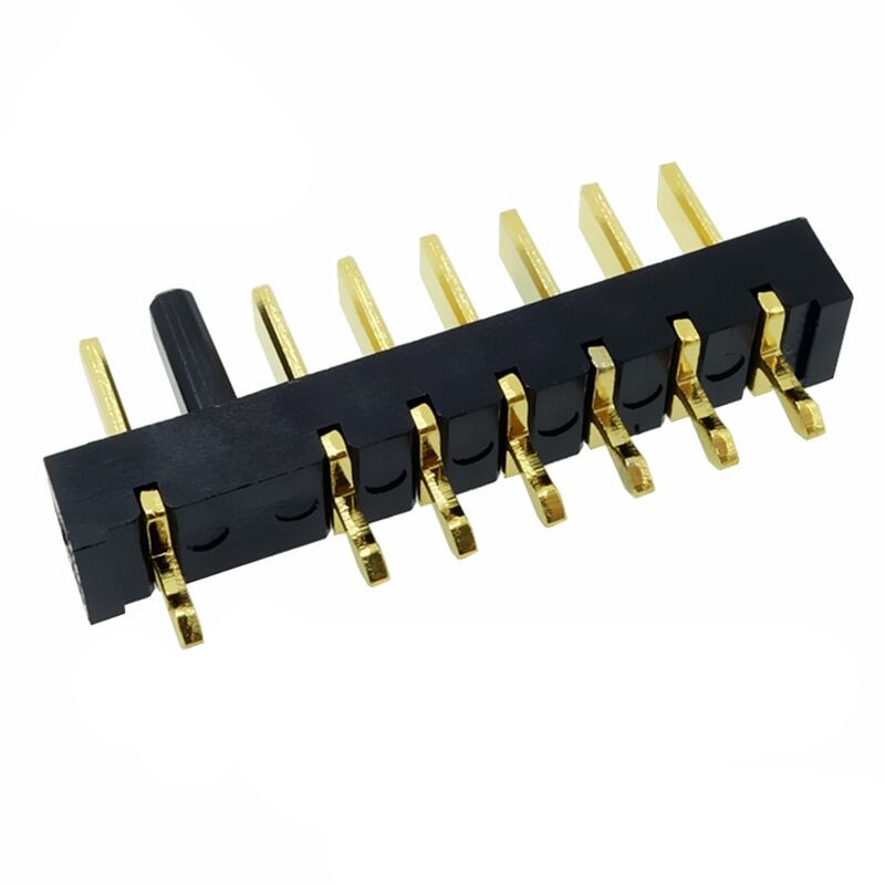 信音达 SYCBM02P7R1A 7Pin锂电公座｜22mm全协议顶配·180°直插·PA9T耐260℃·镀金≤8mΩ·多串监测首选