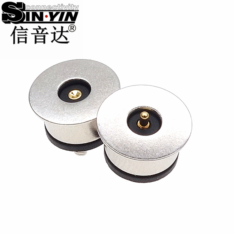 信音达磁吸系列 8×8-10mm带挡板磁吸连接器｜防过插限位Pogo Pin公母座 2A/3A大电流精密方案