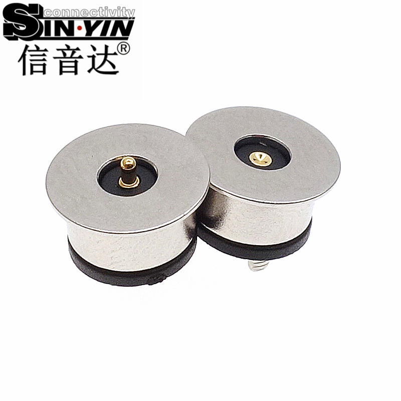 信音达磁吸系列 8×8-10mm带挡板磁吸连接器｜防过插限位Pogo Pin公母座 2A/3A大电流精密方案-4