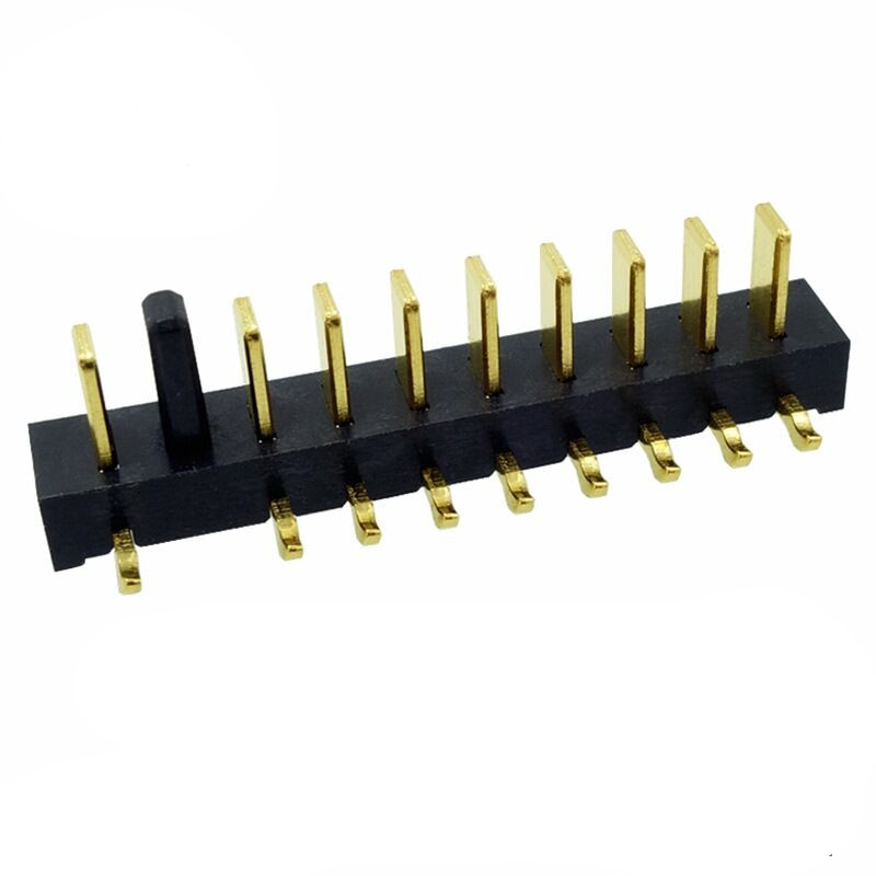 信音达 SYCBM02P9R4 9Pin 锂电公座｜27mm 紧凑长度·左防呆·PA9T 耐 260℃·镀金≤8mΩ·90°弯插·非对称信号首选
