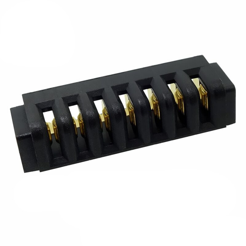 信音达 SYCBF04P7ASMT 7Pin锂电池母座｜PA9T耐260℃·镀金低阻·2.5mm间距·5A单针·SMT贴片带柱-2