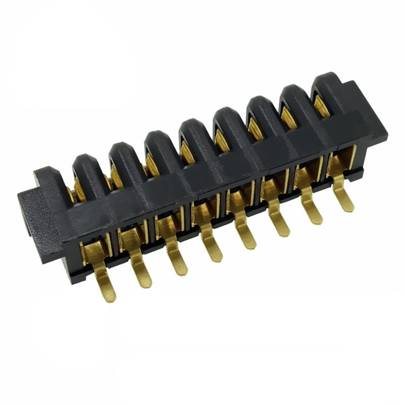 信音达 SYCBF04P8ASMT 8Pin锂电母座｜2.5mm黄金规格·PA9T耐260℃·镀金≤8mΩ·SMT带柱·BMS直连优选-3