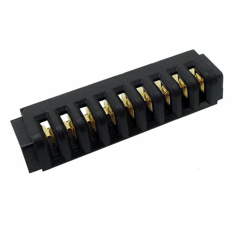 信音达 SYCBF04P9ASMT 9Pin锂电池母座｜PA9T耐260℃·镀金低阻·2.5mm间距·5A单针·SMT贴片带柱-2