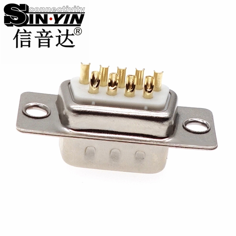 SYCDB9M 9Pin 180度DB9公座连接器（全镀金实心针/焊线式/RS232 RS485串口插座/工业级D-SUB/支持3D模型/免费打样）-5
