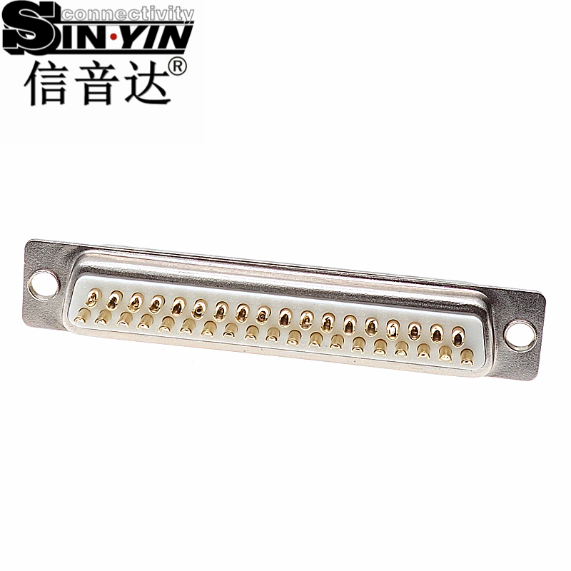 SYCDB37M 37Pin 180度DB37公座连接器（全镀金实心针/焊线式/多路串口控制插座/工业级D-SUB/支持3D模型/免费打样）-5
