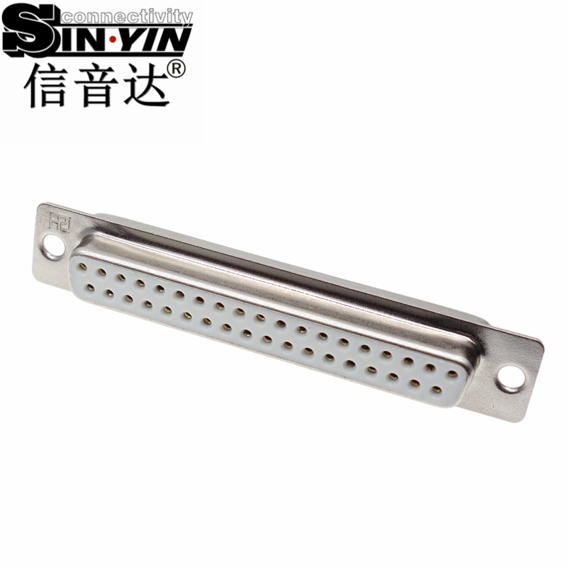 SYCDR37F 37Pin 180度DR37母座连接器（全镀金实心针/焊线式/多路串口控制插座/工业级D-SUB/支持3D模型/免费打样）-3