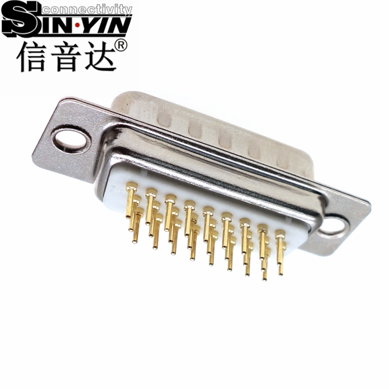 SYCHDP26M 26Pin 180度HDB26公座连接器（全镀金实心针/焊线式/高密度三排/工业级D-SUB/支持3D模型/免费打样）-5